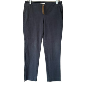 Eileen‎ Fisher Gray Organic Cotton Zipper Bottom Cropped Pants Womens S